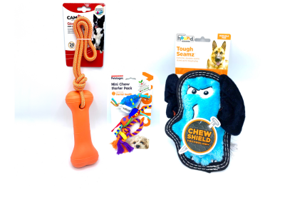 בובות בד וצעצועים לכלבים