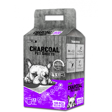 פדים לאימון צרכים בתוספת פחם לספיגת ריחות - 50 יחידות