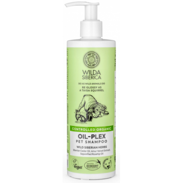 wilda siberica - שמפו לכלב אורגני לטיפול בפרווה יבשה ושבורה (ירוק)