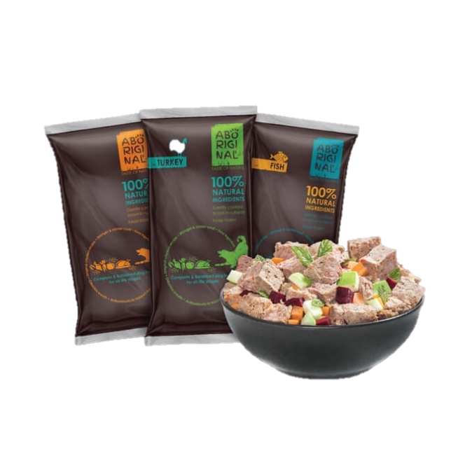 אבוריג'ינל מזון לכלבים מארז 15 ק"ג מגוון: עוף, דגים, והודו אבוריג'ינל מזון לכלבים מארז 15 ק"ג מגוון: עוף, דגים, והודו