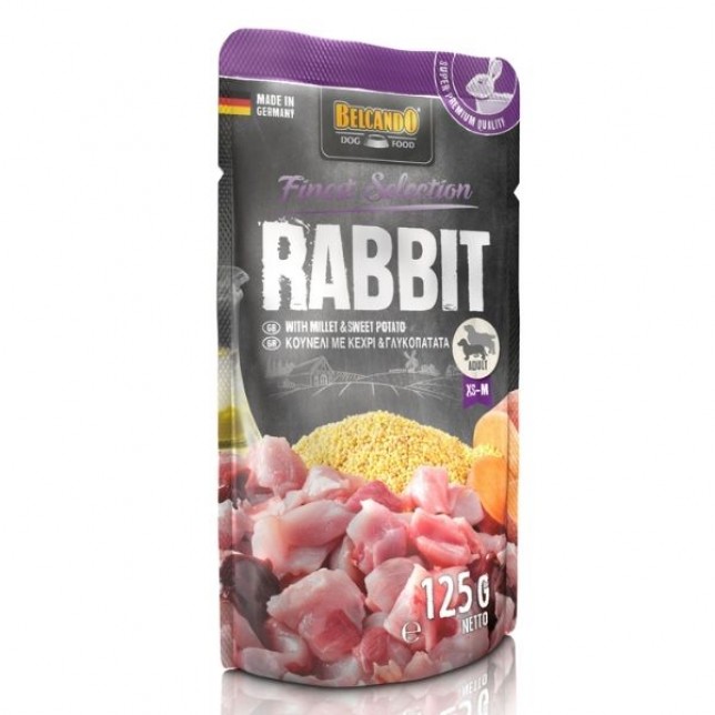בלקנדו - מחית מזון רטוב ארנבת, דוחן ובטטה 125 גרם