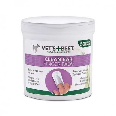 VET'S BEST - מגבונים לניקוי אוזניים מתלבשים על האצבע