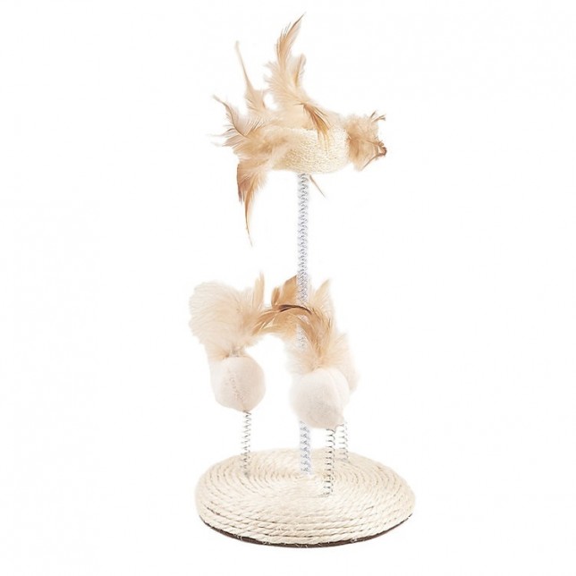 FOFOS - מגרדת לחתול קומפקטית עם קפיצים פרוותיים FOFOS - מגרדת לחתול קומפקטית עם קפיצים פרוותיים