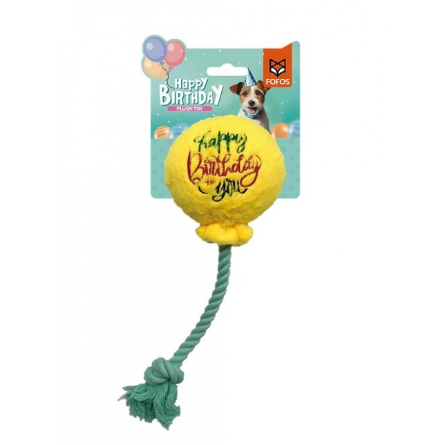 FOFOS - בובת בלון יום הולדת מצפצפת עם חבל לעיסה 