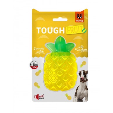 FOFOS - צעצוע לעיסה עמיד לכלבים עם צפצפה חלשה בצורת אננס