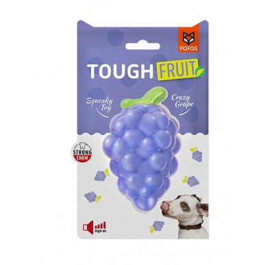 FOFOS - צעצוע לעיסה עמיד לכלבים עם צפצפה בצורת ענבים