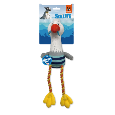 FOFOS - בובת שחף עם רגליים ארוכות עשויות חבל