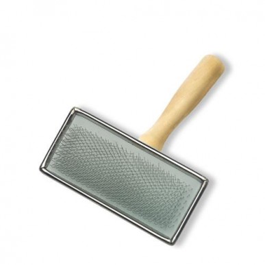 Pro Groom - מברשת סליקר ידית עץ להברשת כלבים וחתולים