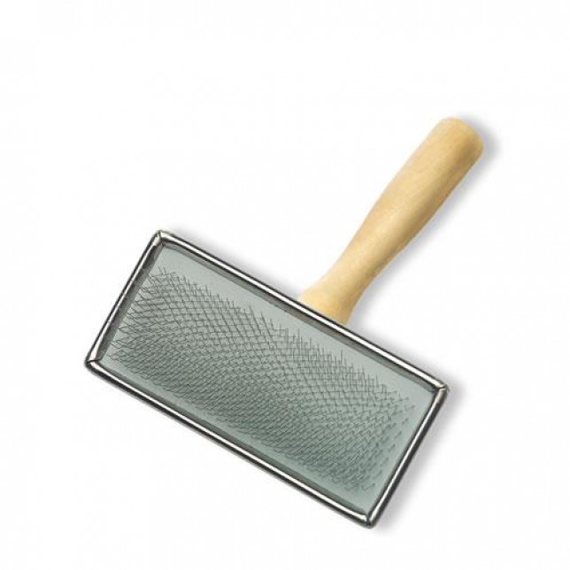 Pro Groom - מברשת סליקר ידית עץ להברשת כלבים וחתולים