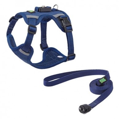 EASY LOCK - רתמה + רצועה תואמת בעלת חיבור מגנטי לכלבים בינוניים (M)