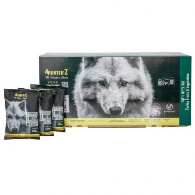  4Hunterz פור האנטרז - אוכל טבעי לכלבים ללא צורך בהקפאה הודו וירקות 6 ק"ג