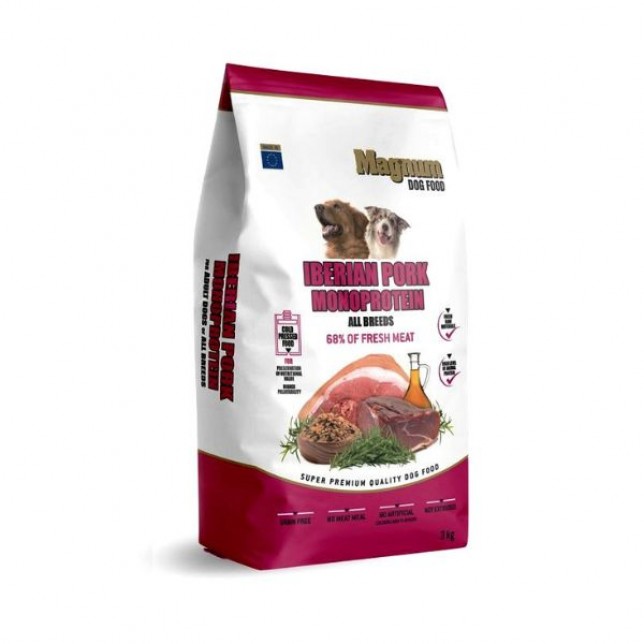 מגנום חטיף אילוף חזיר איבריקו אריזת חסכון - 3 ק"ג 