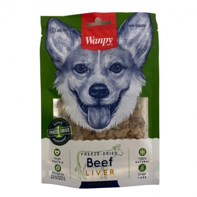 Wanpy - כבד בקר לאילוף מיובש בהקפאה 100% טבעי