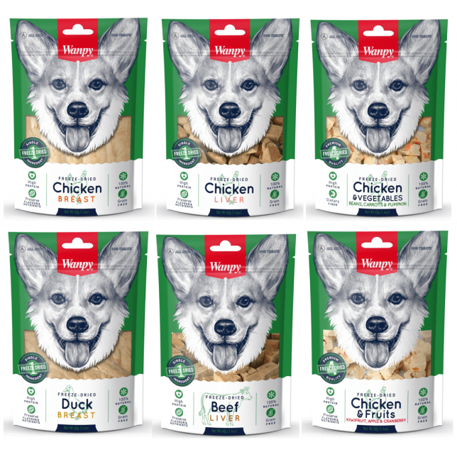 4 יח' חטיפים טבעיים Wanpy במבצע