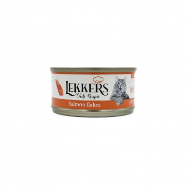 LEKKERS - מעדן חתולים טבעי פתיתי דג סלמון 85 ג'